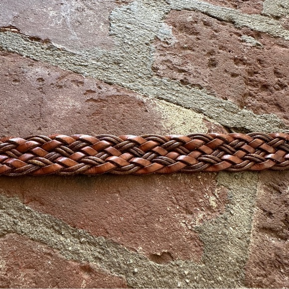 Vintage Coach Men's British Tan 3850 Braided Woven Leather Belt size 36 90cm - Picture 13 of 15